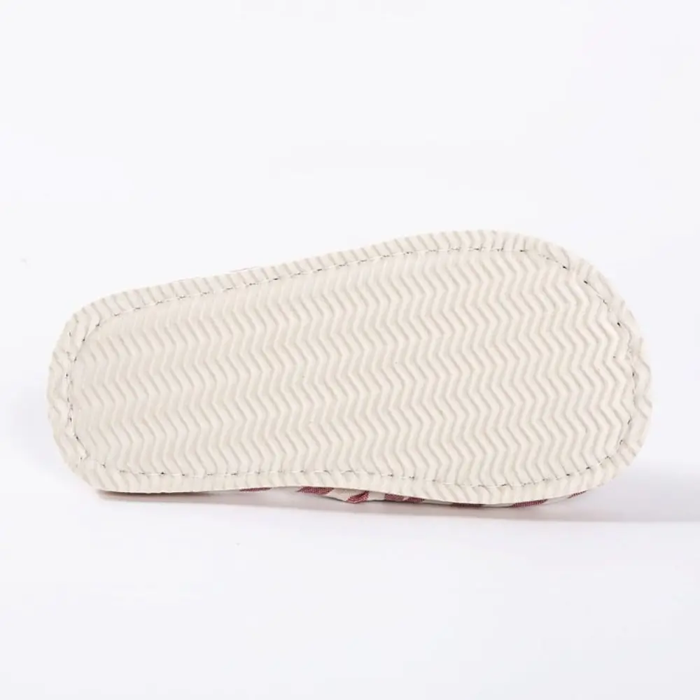 Non-Slip Linen Stripe Slippers Breathable Sweat Absorption Soft Home Slippers Summer Autumn Casual Indoor Slippers Women/Men