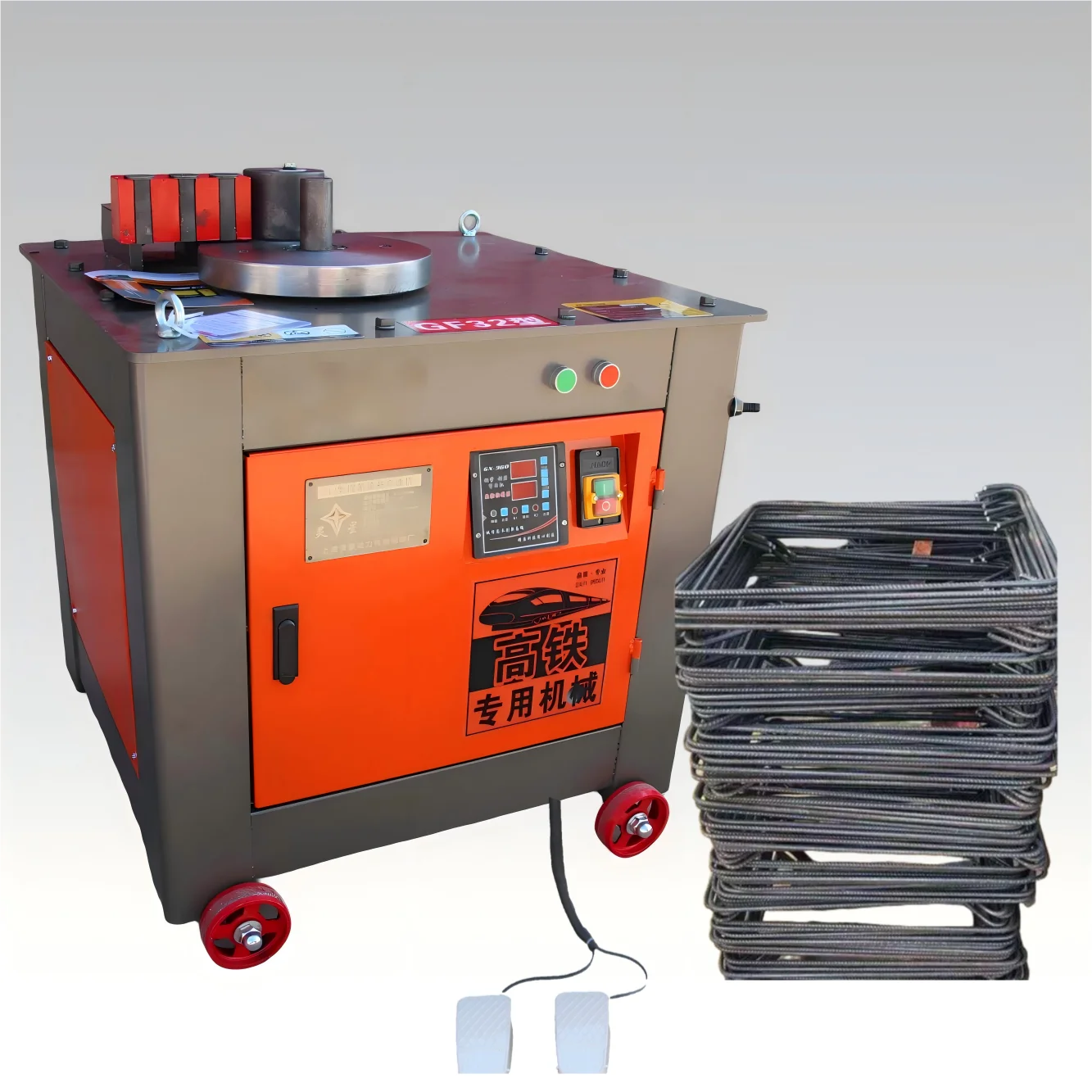 CNC Automatic Portable Rebar Bender 4-36mm Steel Bar Stirrup Hoop Bending Machine Construction Tools High Efficiency