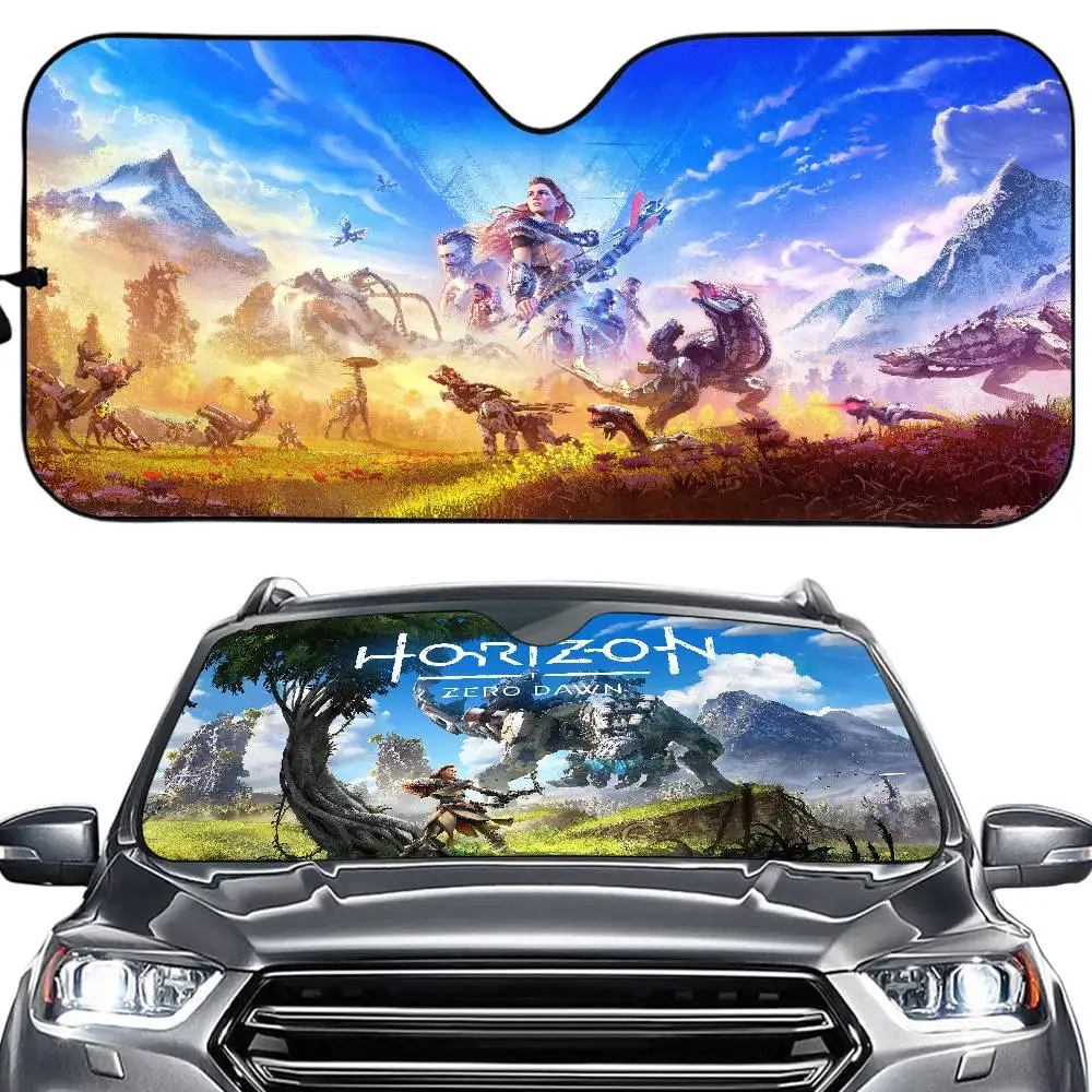 H-Horizon Z-Zero D-Dawn زجاج سيارة الشمس الظل طوي سيارة الجبهة يغطي مظلة السيارة لملحقات السيارات كتل الأشعة فوق البنفسجية