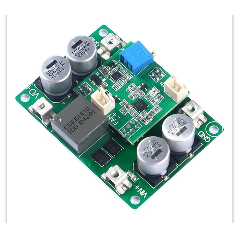 Aluminum Heat Dissipating Converter Module 70x50x16mm Green 96% Efficiency Short Circuit Overcurrent Protection