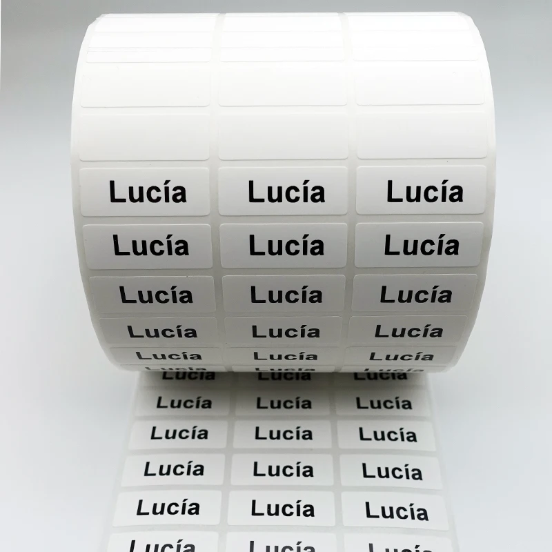

120pcs Name Stickers Custom Waterproof Kawaii Personalized First Name Transparent Label for Children School Stationery Color Tag