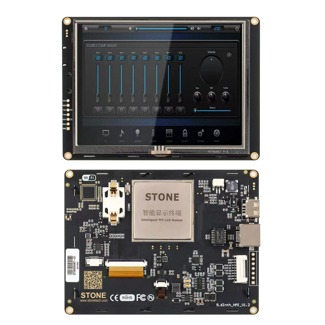 

5.6 Inch touch Graphic HMI TFT LCD Touch Panel with Controller Board UART Port