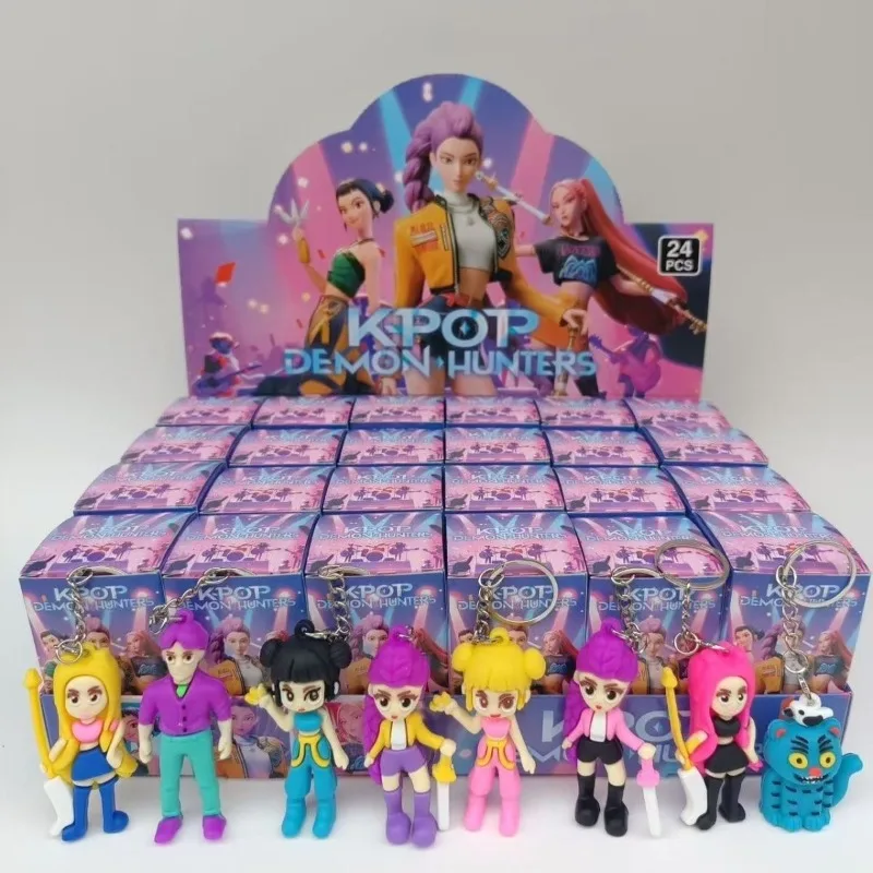 

Cute Kpop Demon Action Figure Keychain Toy Derpys Tiger Rumi Mira Zoey Sussy Figurine Keyring Doll Girls Halloween Gifts