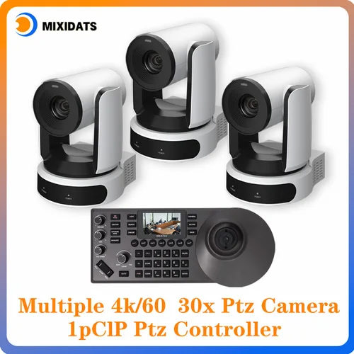 Imagen 2 del producto Cámara PTZ 4K60fps con Zoom 30X NDI SDI HDMI IP USB POE Kit de cámara de videoconferencia 1 unidad controlador de cámara PTZ para vídeo 1-6 uds