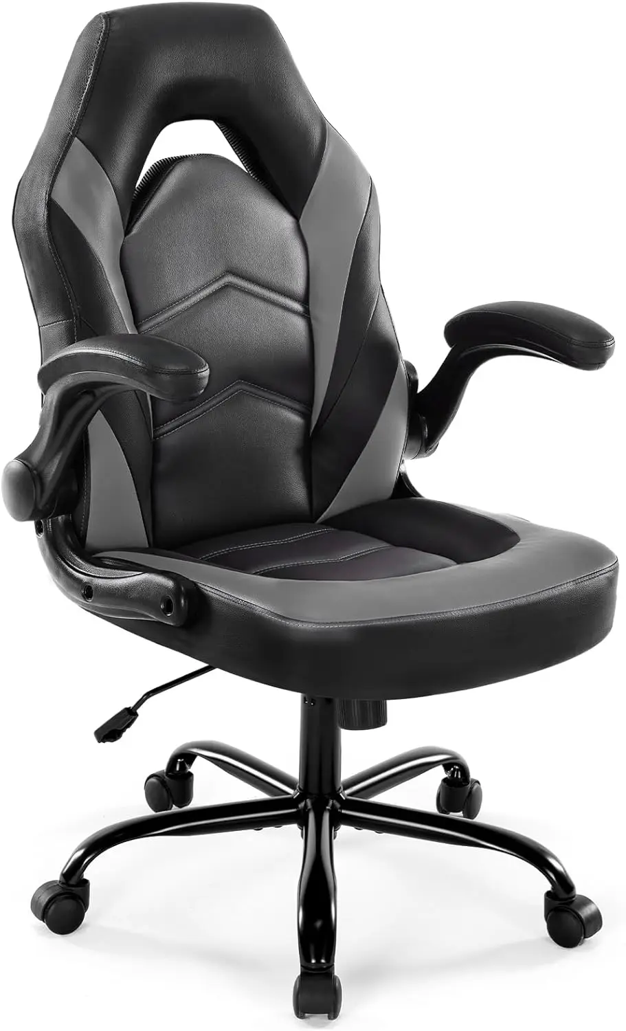 

Computer Gaming Chair - Home Office Desk with PU Leather Lumbar Support, Height Adjustable Big and Tall Video Game