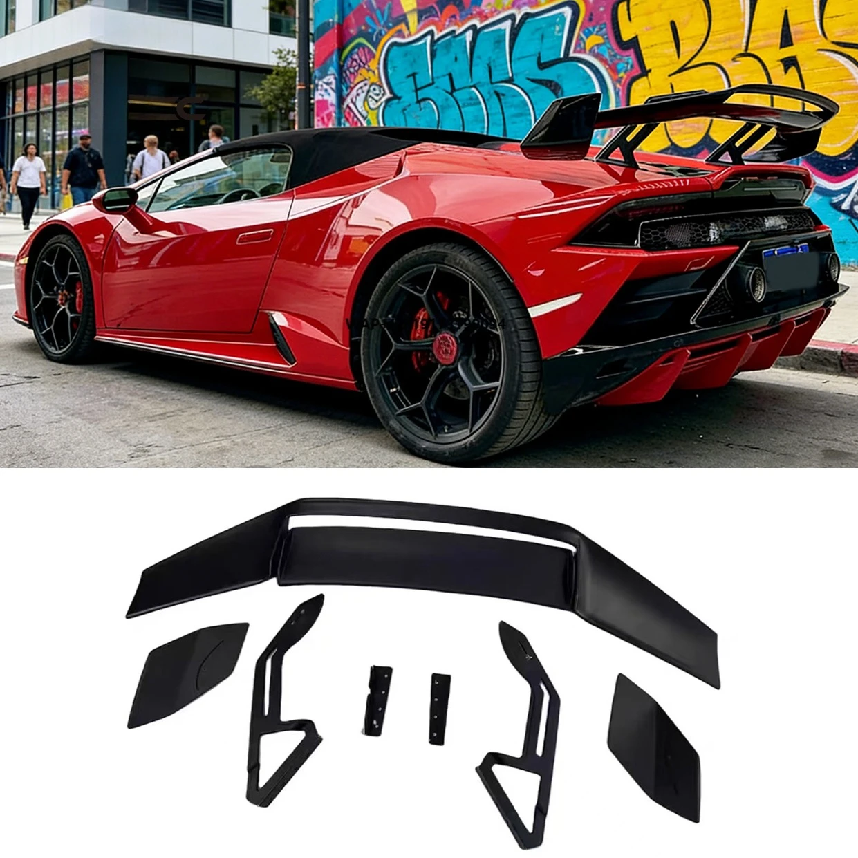 

Dry Carbon Fiber Rear Spoiler for Huracan EVO Rear Wing Upgrade STO Auto Parts