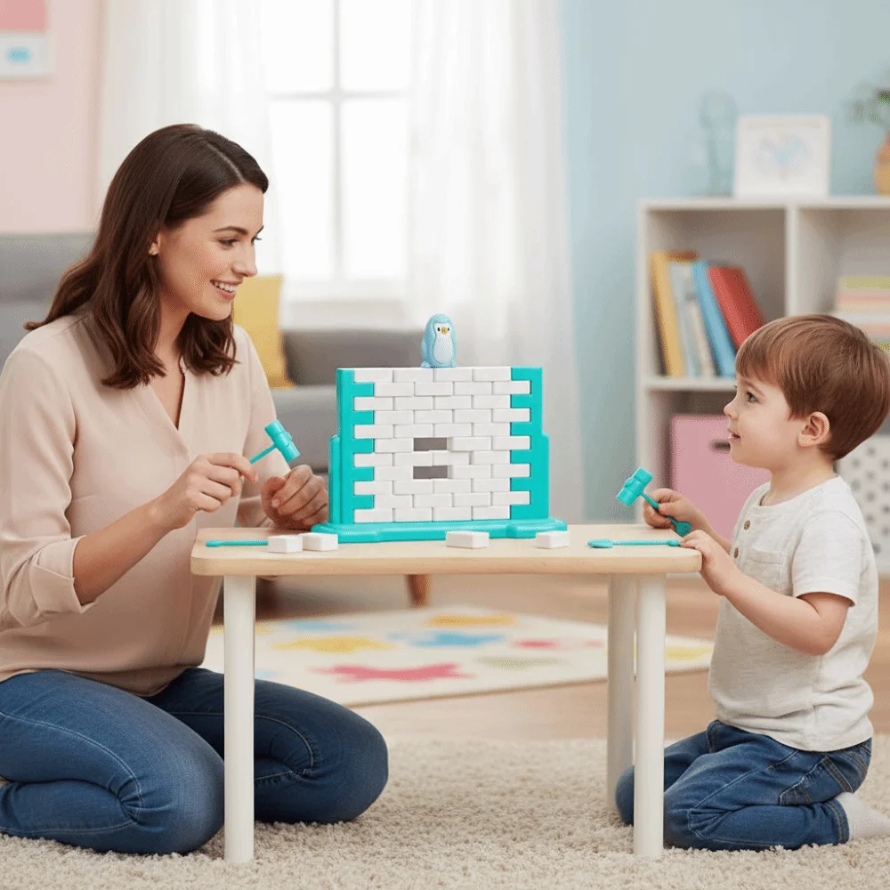 

Mini Fun Save Penguin Game Thinking Training Strategy Game Ice Breaker Trap Educational Push Wall Balance Blocks Family Party