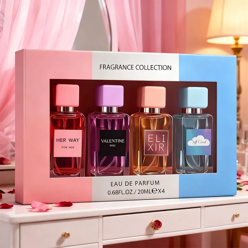 مجموعة هدايا عطور نسائية مكونة من 4 قطع (0.68 أونصة لكل منها) - 4 روائح حلوة وطازجة تدوم طويلاً، معطر هواء للديكور الداخلي للسيارة #5