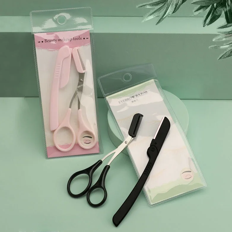 Eyebrow Trimmer Eyebrow Scissors Two-piece Set with A Variety of Optional Beauty Tools and Eyebrow Shaving Tools Set