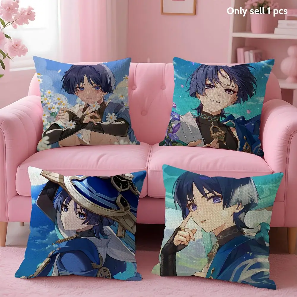 Game Wanderer Cushion Cover Natural Linen Organic Fabric Double-Sided Printing Sofa Home Decor Gift Pillow Case