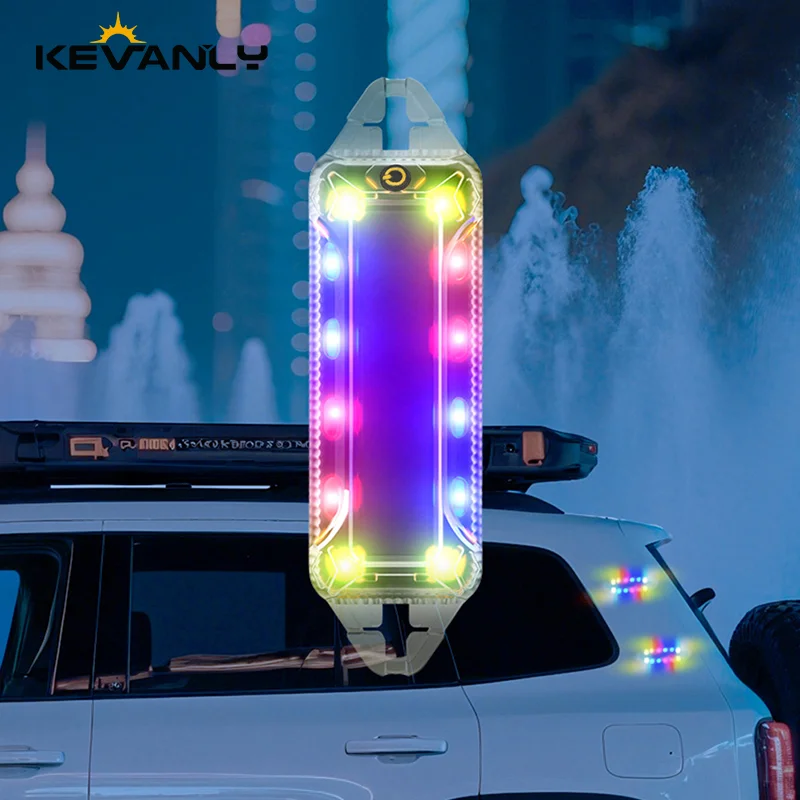 

2/4 PCS Solar Energy Warning Flashing Light Three-Color Multiple Modes 12 High-Brightness LEDs Strobe Light For Car Motorcycle