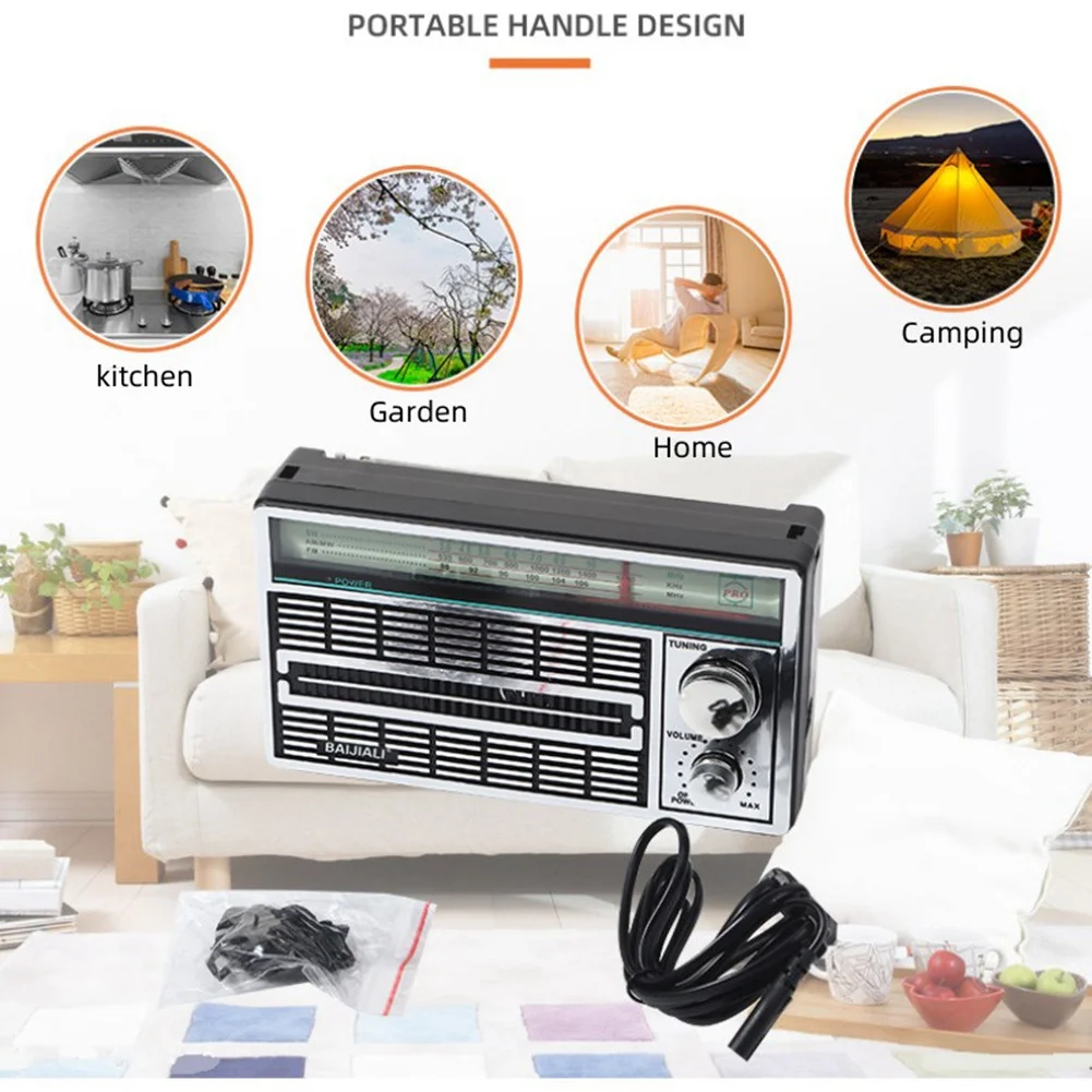 Portable AM FM Radio Shortwave Transistor Radio With Best Reception Battery Operated Retro Radio With Speaker For Elder Home