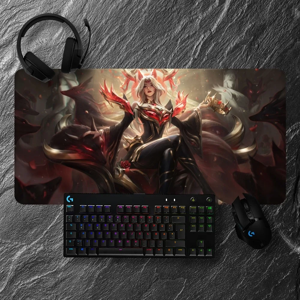 Leagues of Legends LOL Ahri Mousepad Non-slip Lockedge Office Student Gaming Thickened Large Writing Pad Cushion