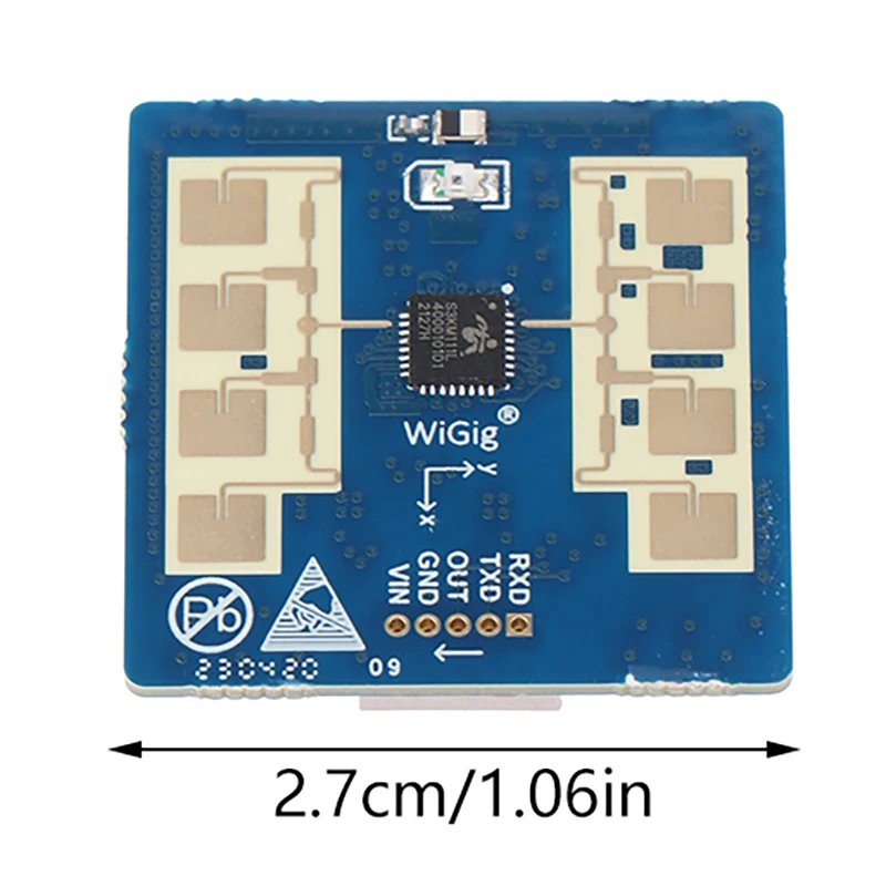 Módulo Sensor Radar Pressão Humana, Módulo Radar Onda Milimétrica, Sem Contato, 24GHz, LD2411S