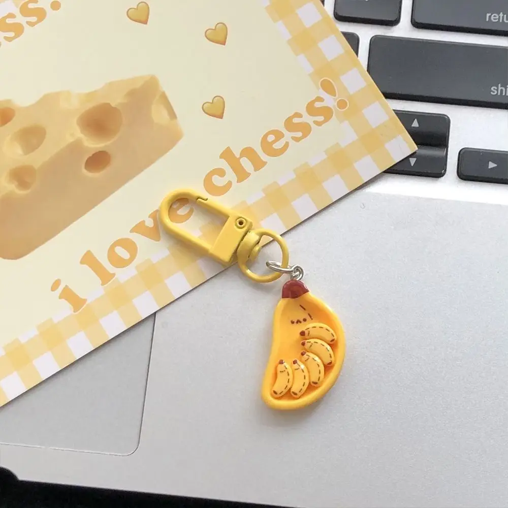 لوحة الإفطار قلادة مفتاح الموز ، حقيبة الحبل لطيف سلسلة المفاتيح ، متعة محاكاة الغذاء اللعب ، حلقة المفاتيح الإبداعية نخب #5