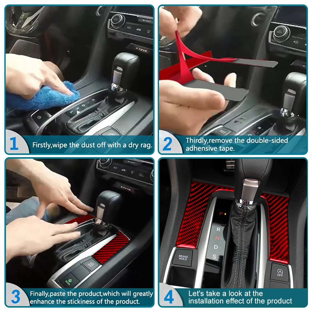 Carbon Fiber Car Stickers For Cadillac CTS 2003-2007 With Navigation System 6