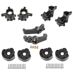 10Pcs Brass Front and Rear Portal Housing Set for Redcat GEN8 GEN 8 1/10 RC Crawler Car Upgrades Parts Accessories,1