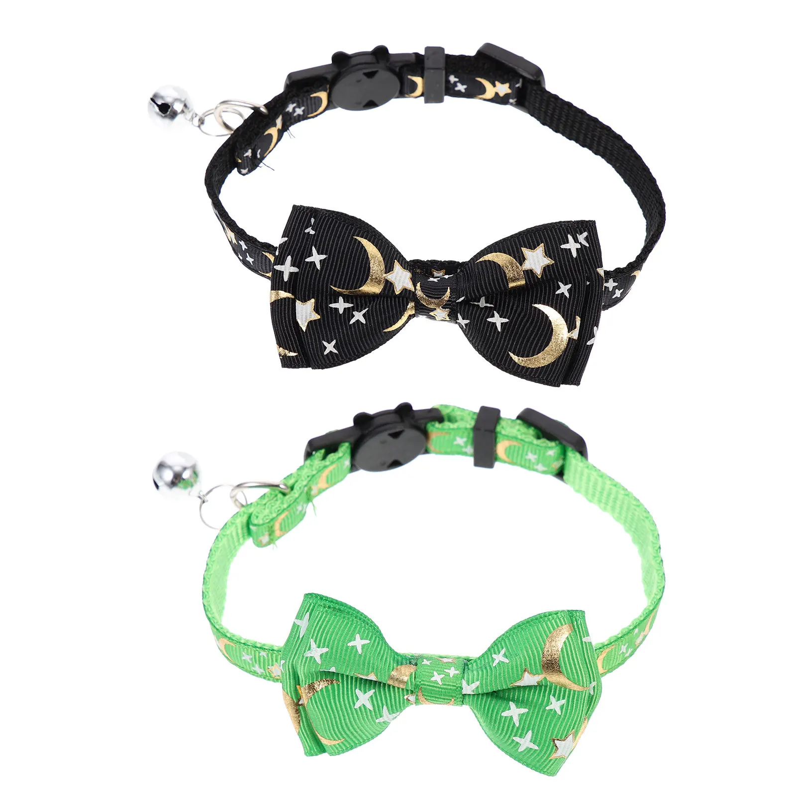 

2Pcs Cat Collar Bow-Knot Kitten Party Decor Adjustable Lightweight Portable Washable Reusable Everyday Costumes Birthday