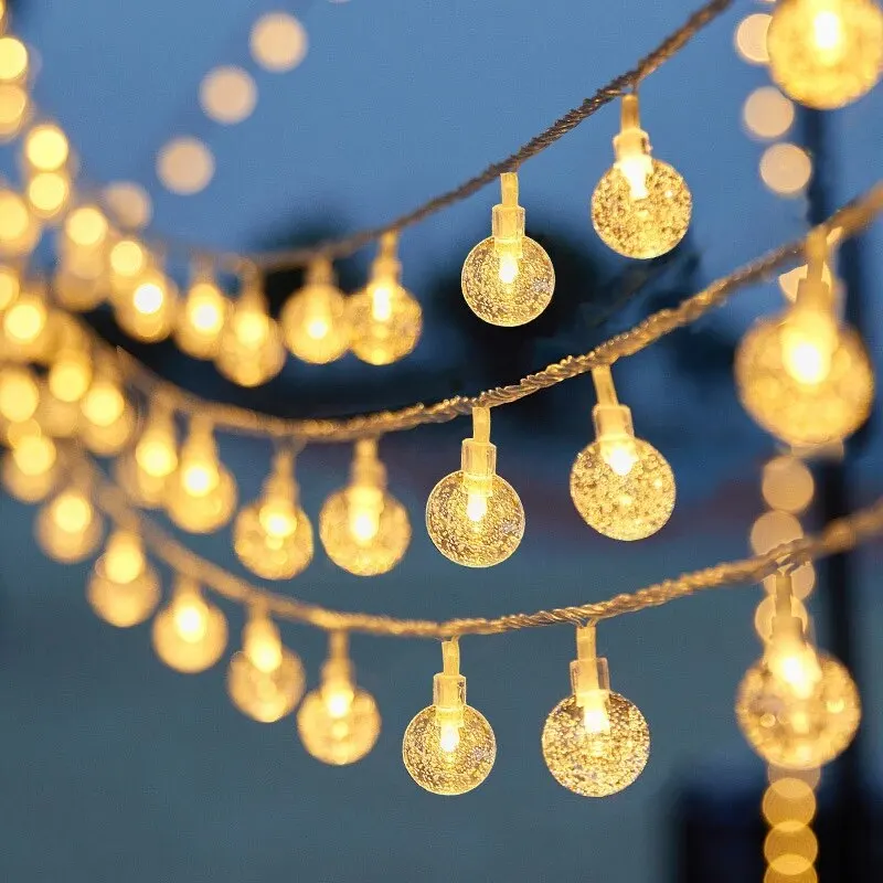 6M USB/Battery Power Ball LED String Lights Garland Lights Waterproof Outdoor Lamp Wedding Garden Fairy Lights Christmas Decor