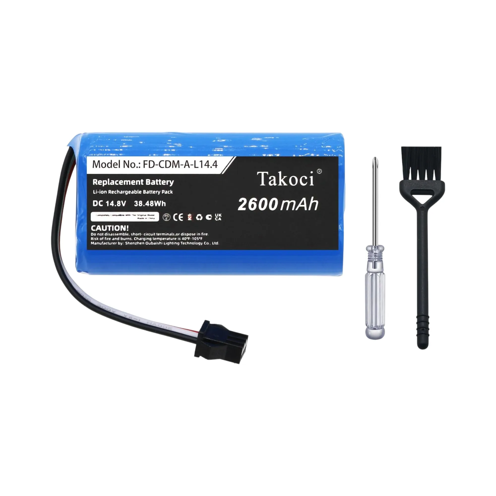 

Vacuum Replacement Battery 2600mAh for Dymosen, Elfbot C1, D1, M160, T2 FD-CDM-A-L14.4