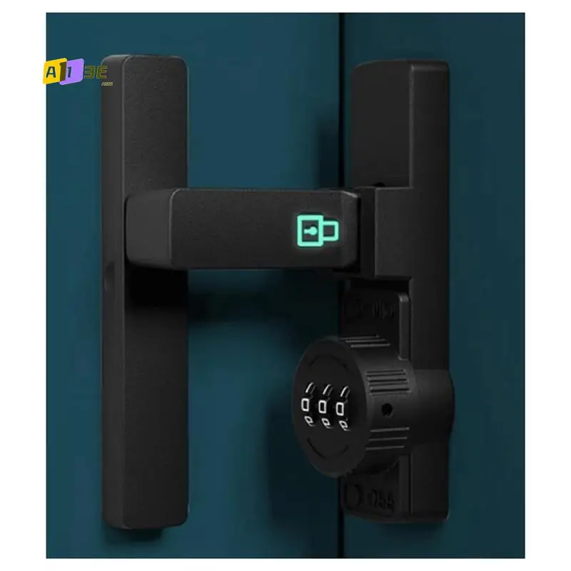 

A13E-180 Degree Barn Door Lock Latch Fluorescent Secure Your Home Easily Install Keyless Entry Zinc Alloy Matte Black