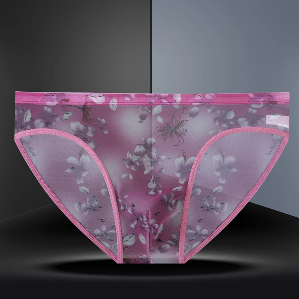 Blue Men Transparent Underwear Breathable Underwear Brand New Condition Breathable Fabric Classic Style Printed Pattern