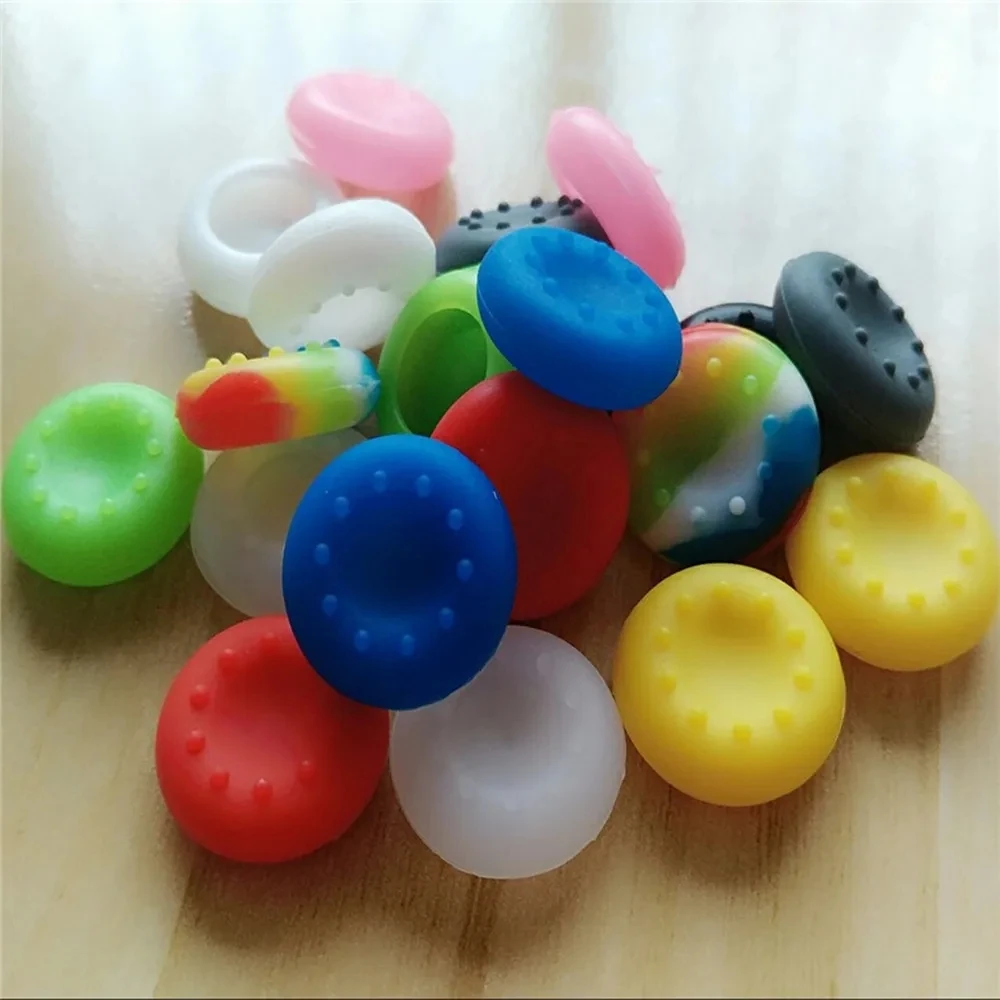 1000PCS Thumb Stick Grips Caps For P-S4 Pro Slim Silicone Analog Thumbstick Grips Cover For X-box Accessories