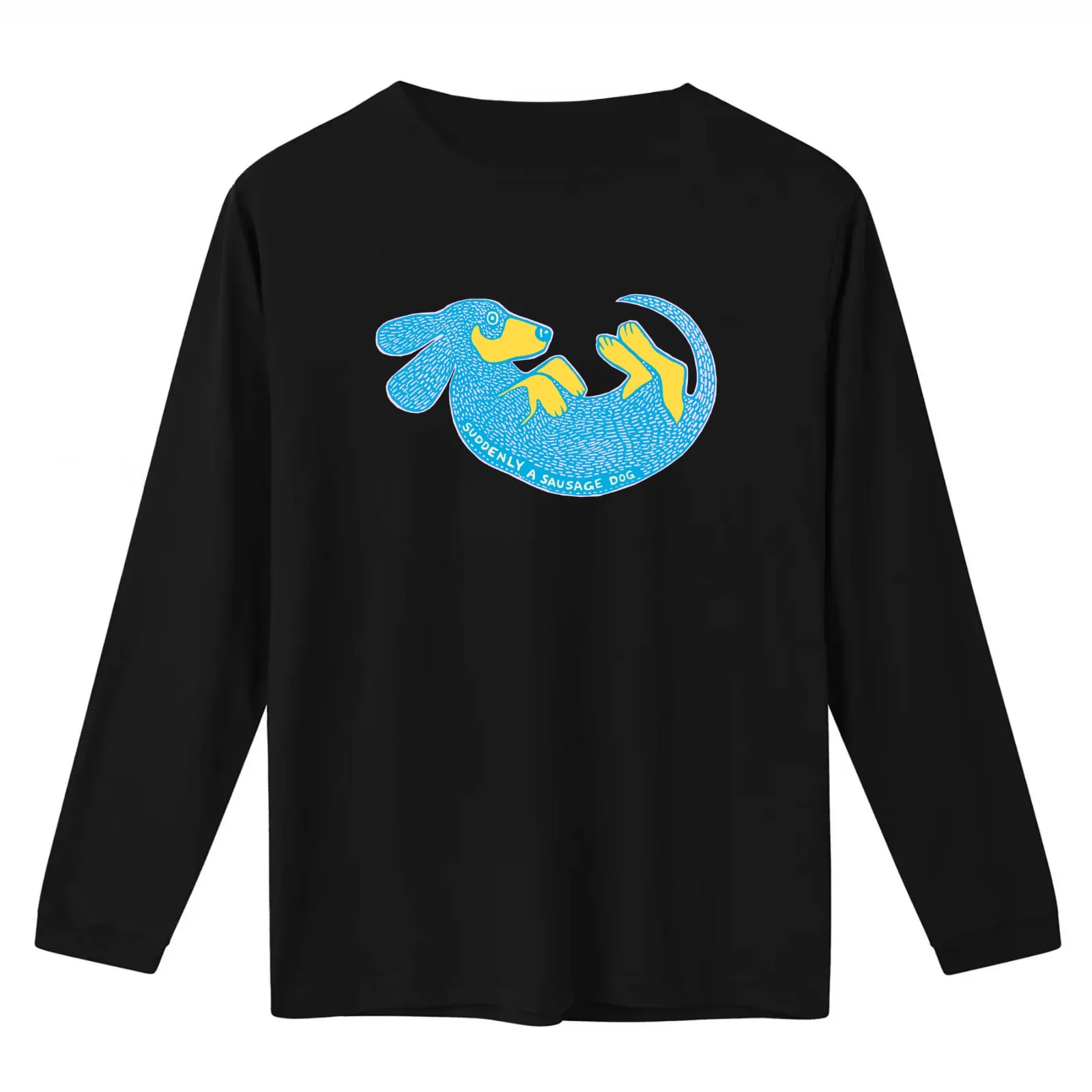 Suddenly a Sausage Dog T-Shirt Summer Casual Cotton Tee Oversized Streetwear Tops Vintage Graphic Print Unisex Men Women