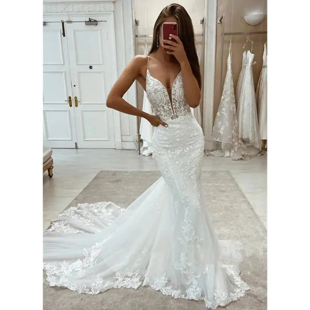 

Floral One Shoulder Wedding Dresses Beading 3D Flowers Appliques Bridal Gowns Backless Buttons Vestido De Novia