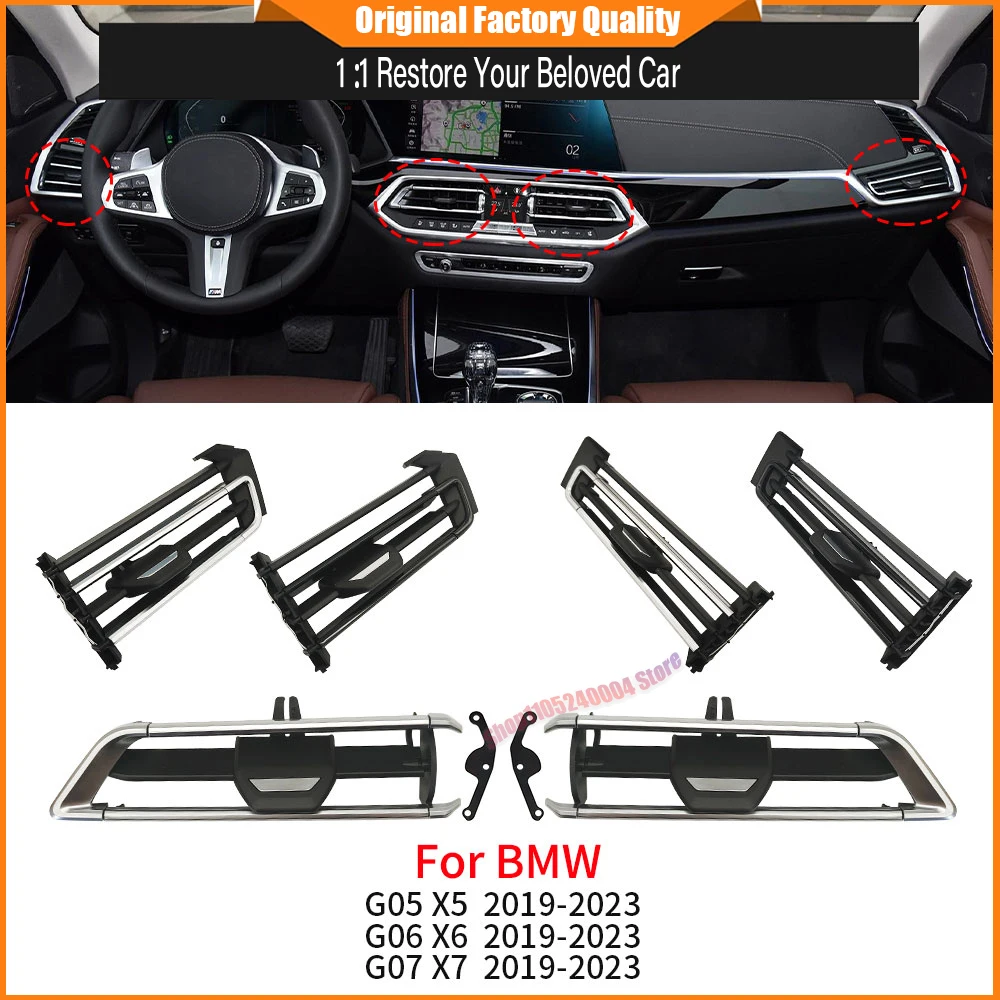 Front Left Right Middle AC Vent Grille Outlet For BMW X5 X6 X7 Models G05 G06 G07 Replacement Slip Accessories