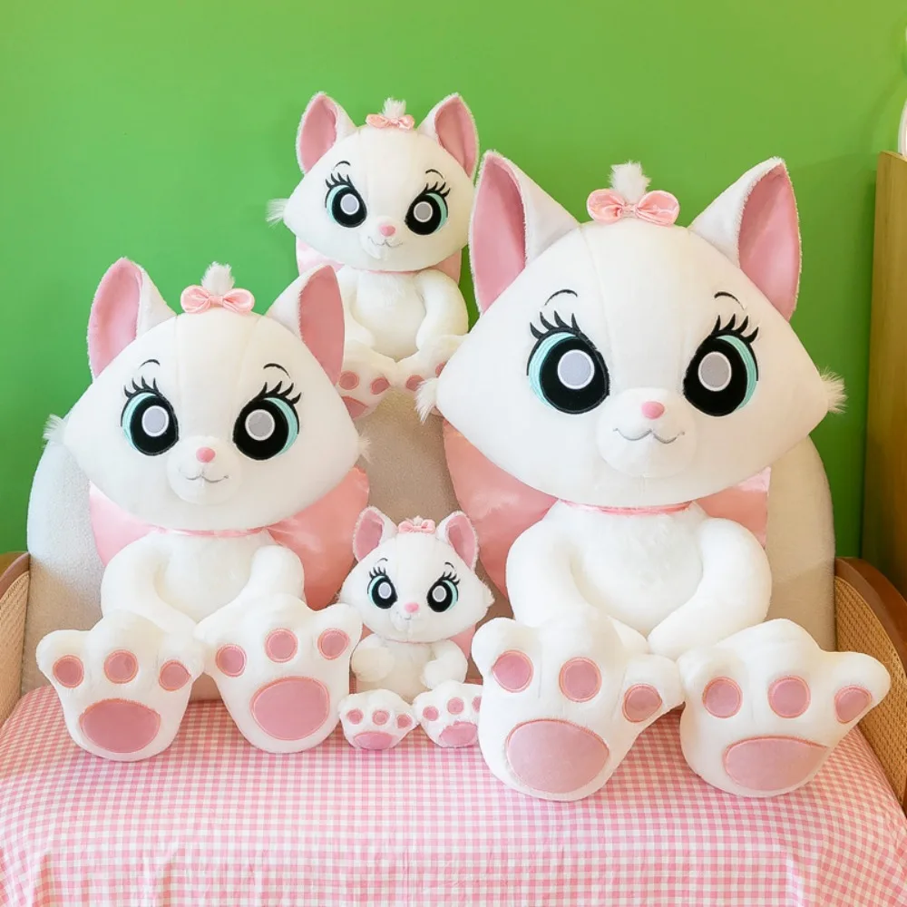 ตุ๊กตาแมวมารีการ์ตูนดิสนีย์ขนาด 35 ซม. ของเล่นตุ๊กตาสัตว์น่ารัก หมอนนุ่มสำหรับเด็ก ของขวัญวันเกิด ของเล่นแมวสีชมพู