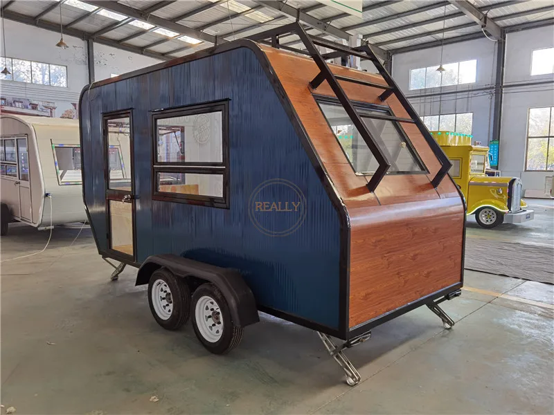 Camión de comida rápida, tienda de aperitivos callejeros, carrito de café, remolque móvil para cocinar perritos calientes, quiosco expendedor de helados
