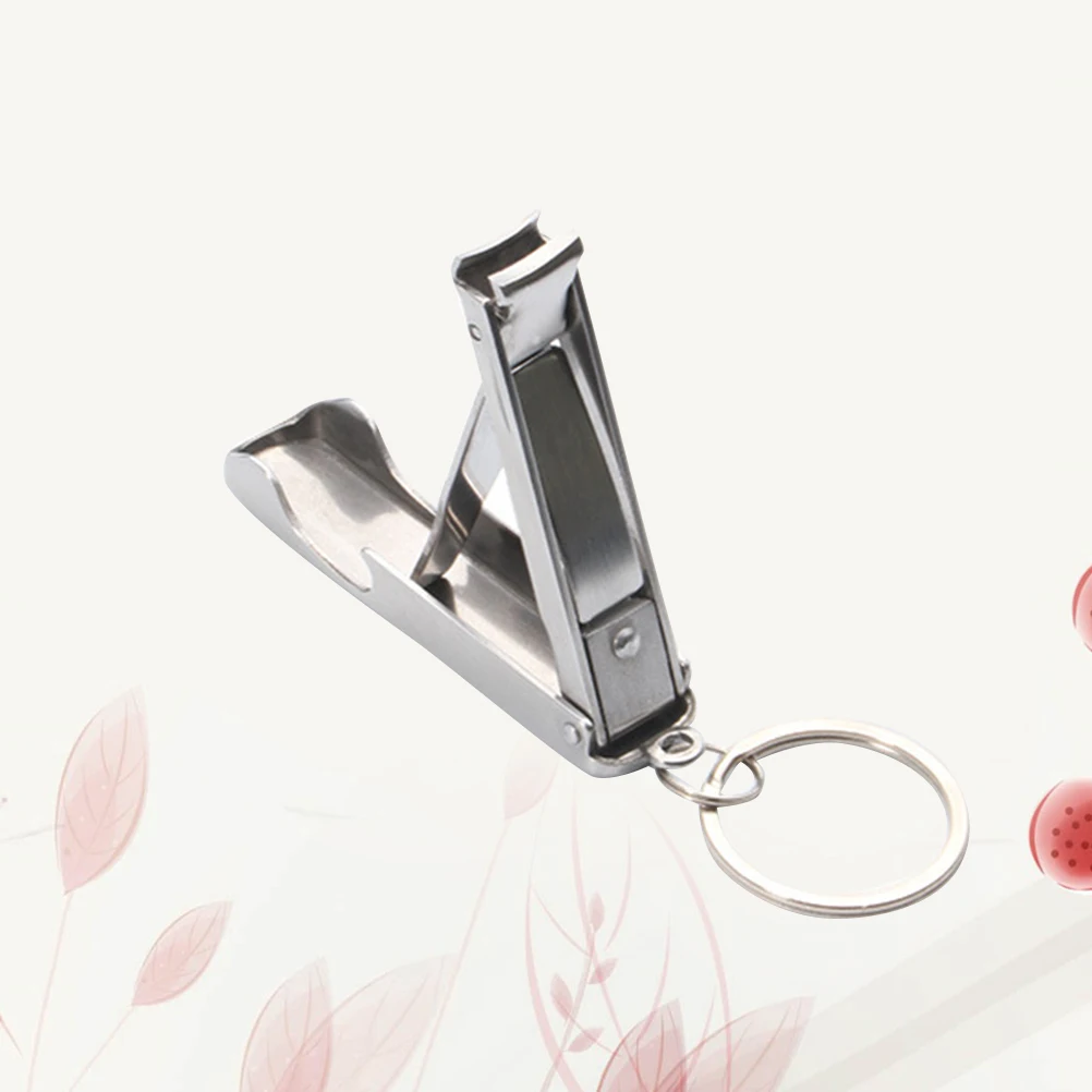 

Compact Stainless Steel Keychain Bottle Opener and Nail Clipper Multi Function Pocket Tool for Outdoor Travel Everyday Use