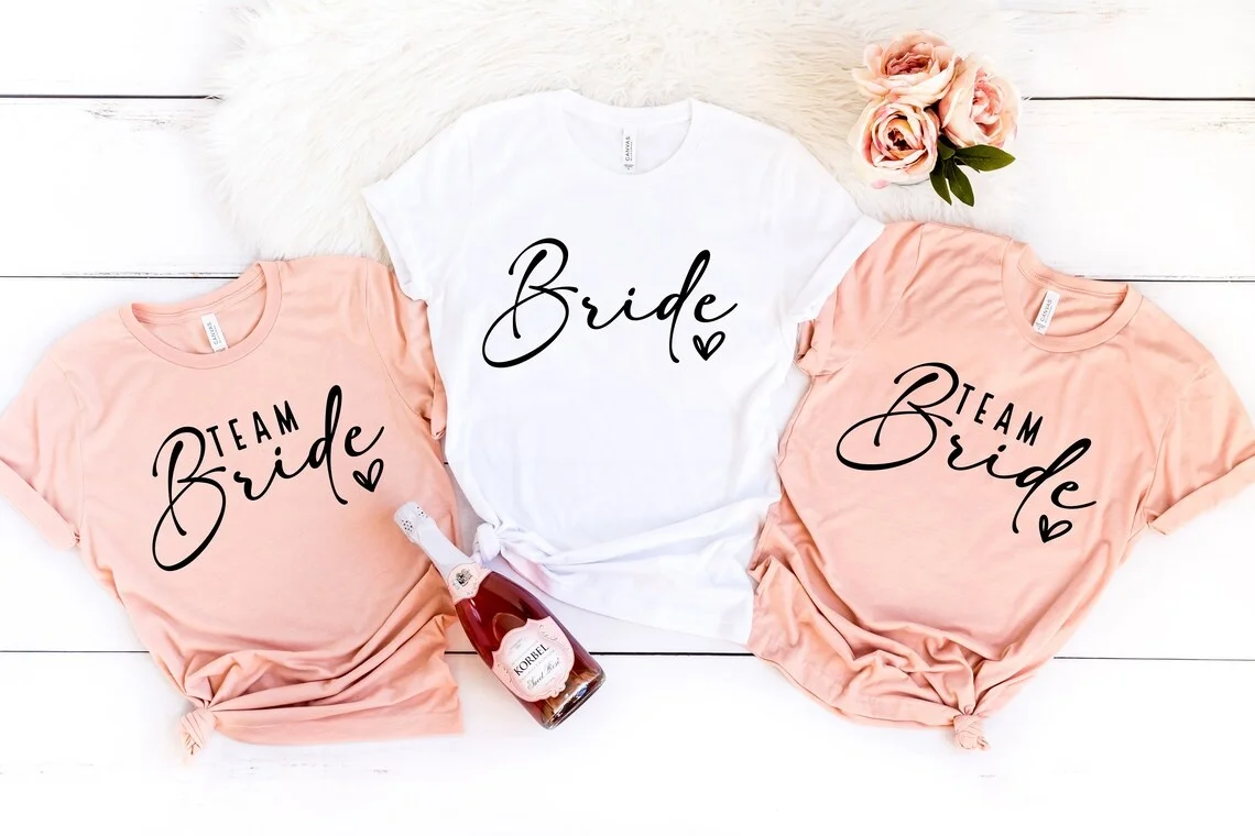 Team Bride T Shirts Bride Shirt Bachelorette Party Shirts Bridesmaid Shirt Bridesmaid Proposal Gift Bachelorette Top Squad Shirt