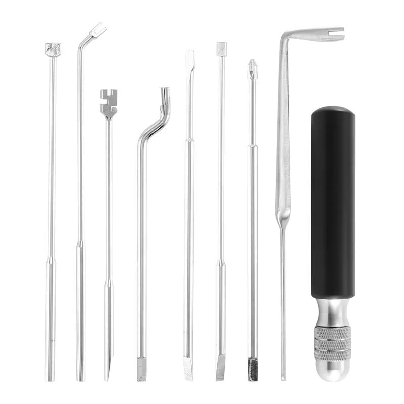 

AEF5-9Pcs Piano Tuning Repair Tool Piano Maintenance Tool For Piano String Machine Piano Handle Tuning Tool