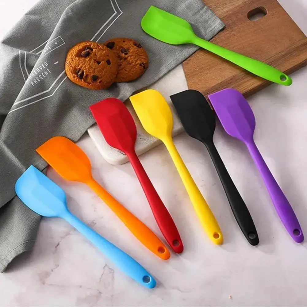 Silicone Kitchen Spatula Heat-resistant Kitchen Spatula Colorful Heat Resistant Silicone Scraper Spatula Set for Baking for Home