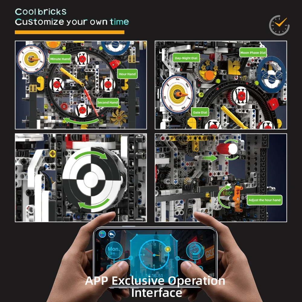 Juguetes de bloques de construcción para niños, juguetes técnicos, reloj Cyberpunk motorizado, conjunto de ladrillos creativos, regalos de Navidad DIY, 3181 Uds.