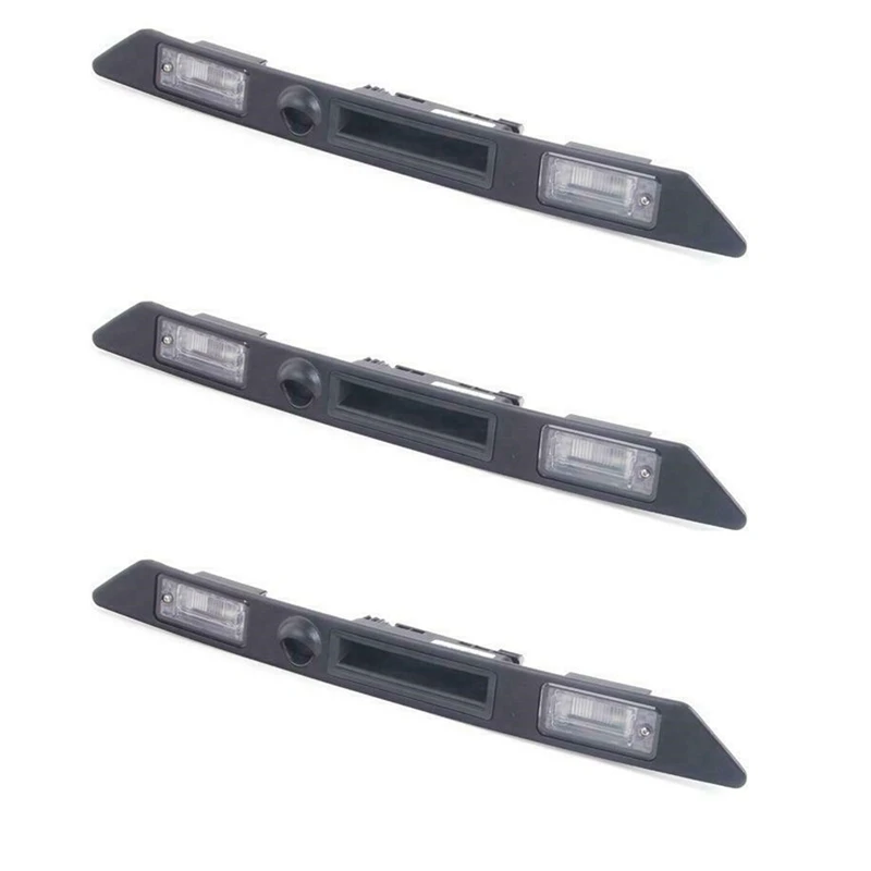 3X Trunk Grip License Plate Light Trim Assembly 8E0827574C3FZ For - A4 S4 A5 S5 A6 S6 A8 S8 RS4 Car Accessories