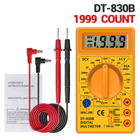 LCD Digital Multimeter DT-830B Electric Voltmeter Ammeter Ohm Tester AC/DC 750/1000V Amp Volt Ohm Tester Meter