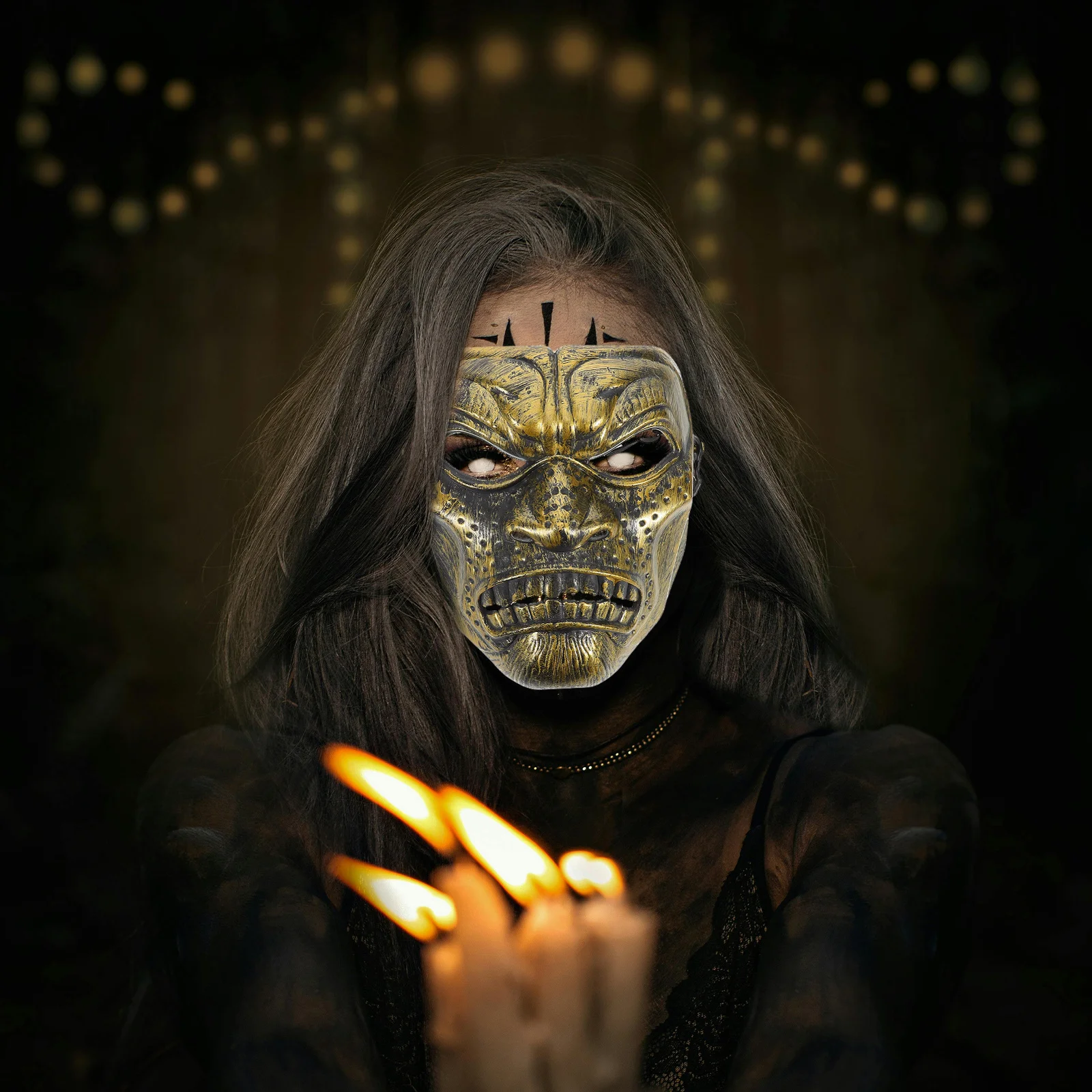 Vintage Style Knights Mask Full Cover Lightweight Roman Soldier Mask for Halloween Cosplay Party Costume Costume Men