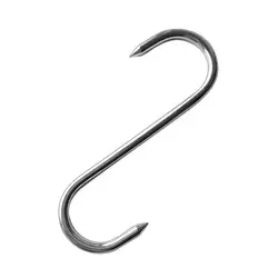 Stainless Steel S Shaped Hooks Metal Butcher Meat Hook Kitchen Pan Pot Utensil Hanger for Butcher Shop Kitchen Baking Tools