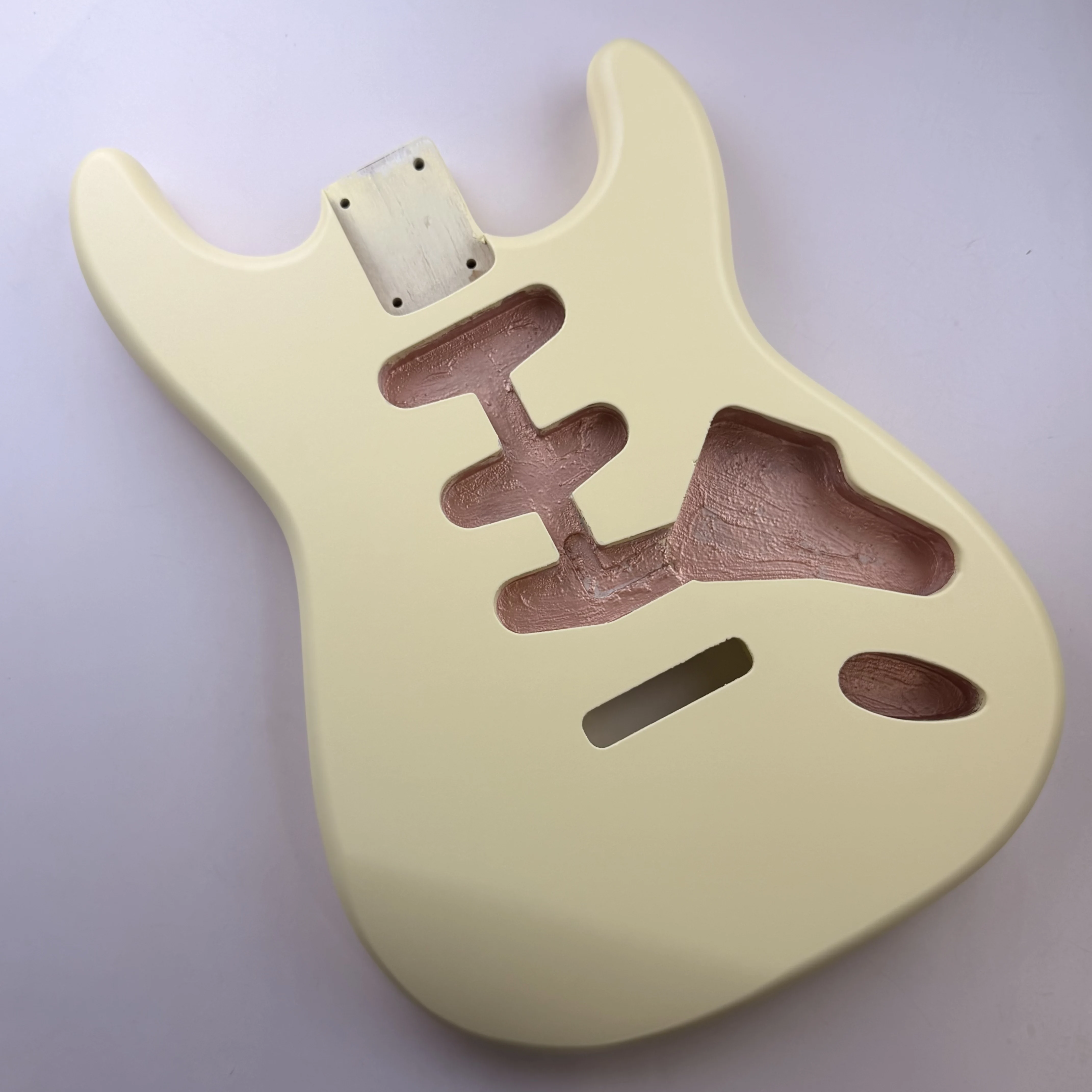 ST Style Electric Guitar Body Matte Vintage Yellow North American Alder Wood Guitar Body Replacement