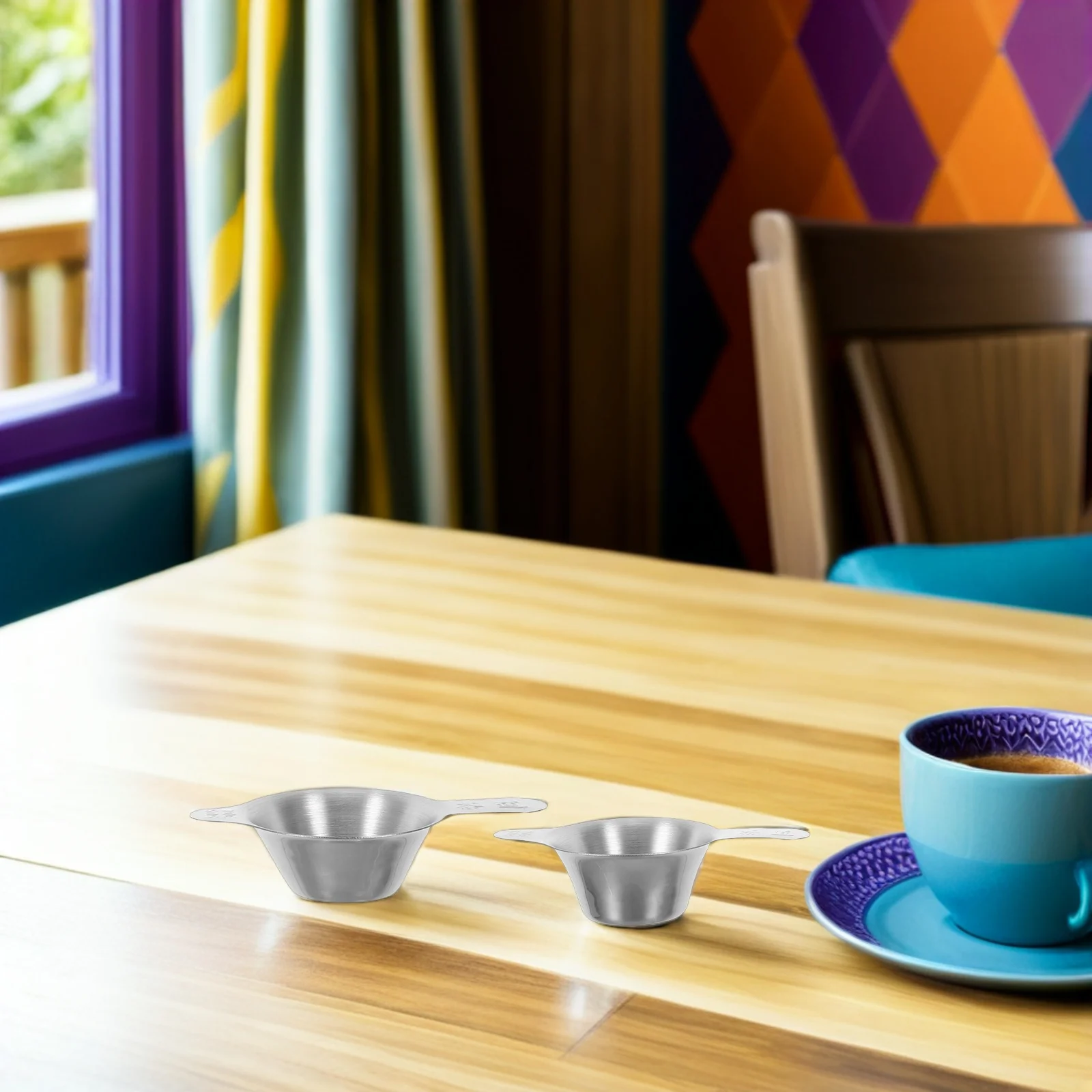 

2Pcs Stainless Steel Fine Mesh Strainer with Handle Tea Leaf Coffee Grounds Filter Portable Cone Shape Infuser for Cup Teapot