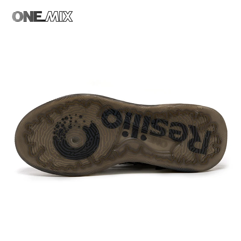 ONEMIX Skateboarding Shoes Wear-Resistant fashion All-Match Height Increase Casual Skate Leather Winter Thermal Male Sneakers