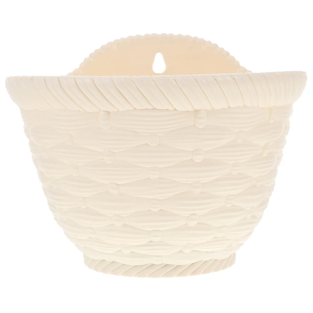 

Plastic Hanging Planter Wall Plant Holder Durable Crack Resistant Indoor Outdoor Balcony Garden Decor Plastic Hanging Planter