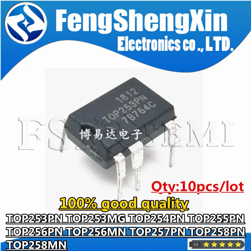 10pcs TOP253PN TOP253MG TOP254PN  TOP255PN TOP256PN TOP256MN TOP257PN TOP258PN TOP258MN DIP LCD power supply IC