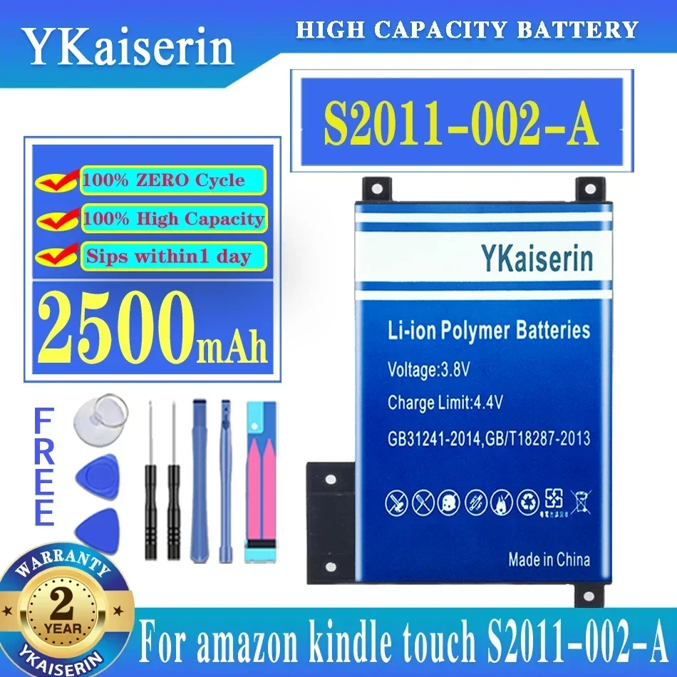 Top Brand  New 2500mAh Battery For Amazon Kindle Touch S2011-002-A DR-A014 S2011-002-S D01200 - in Stock