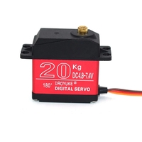 Doyuke Metal Gears Waterproof 20KG 25KG Servos 180 /270 Degree Large Torque Digital Servo  & 25T Arm For RC Car Truck