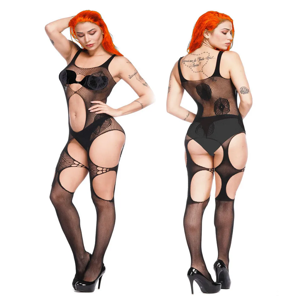 ملابس داخلية مثيرة بدون حمالات على الصدر من شبكة صيد السمك مشد مثير مفتوح المنشعب ملابس داخلية للنساء ملابس داخلية شبكية قابلة للتمدد نداء ضيق