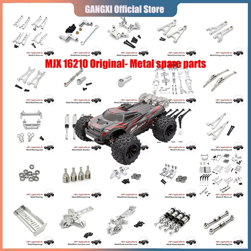 Aluminum Alloy Suspension Arm  Cup Set Upgrade Metal Parts Accessories for Mjx Hyper 1/16 Go  RC Car 16207 16208 16209 H16 H16BM